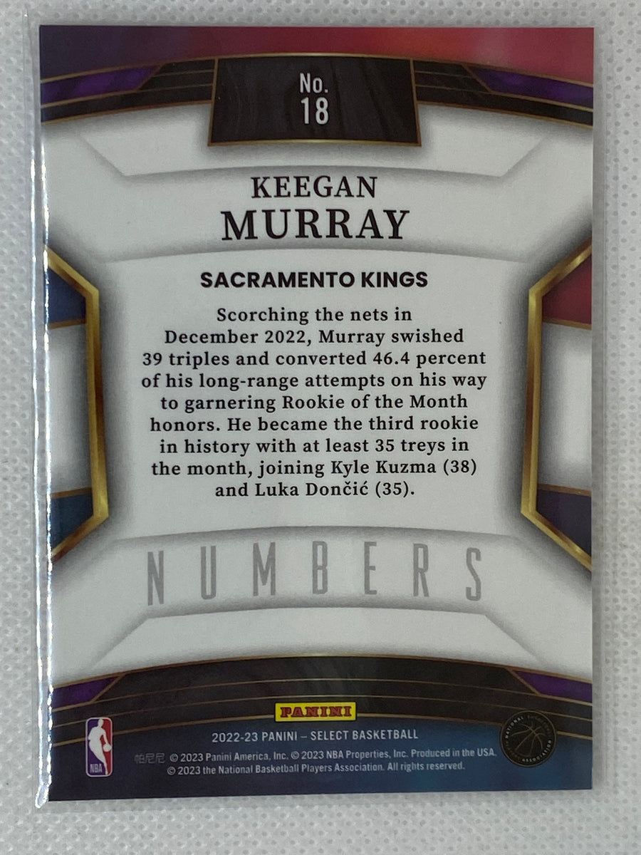 Keegan Murray 2022-23 Panini Black Rookie Jumbo Jersey Auto RC #01/20 Kings  - Body Logic