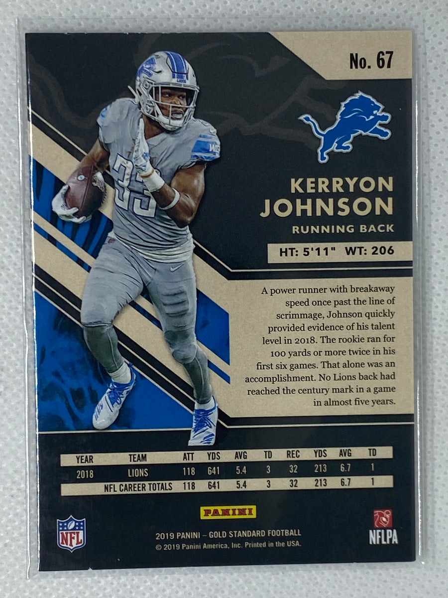 2019 Panini Gold Standard Platinum /75 Kerryon Johnson #67 Detroit Lio –  ARD Sports Memorabilia