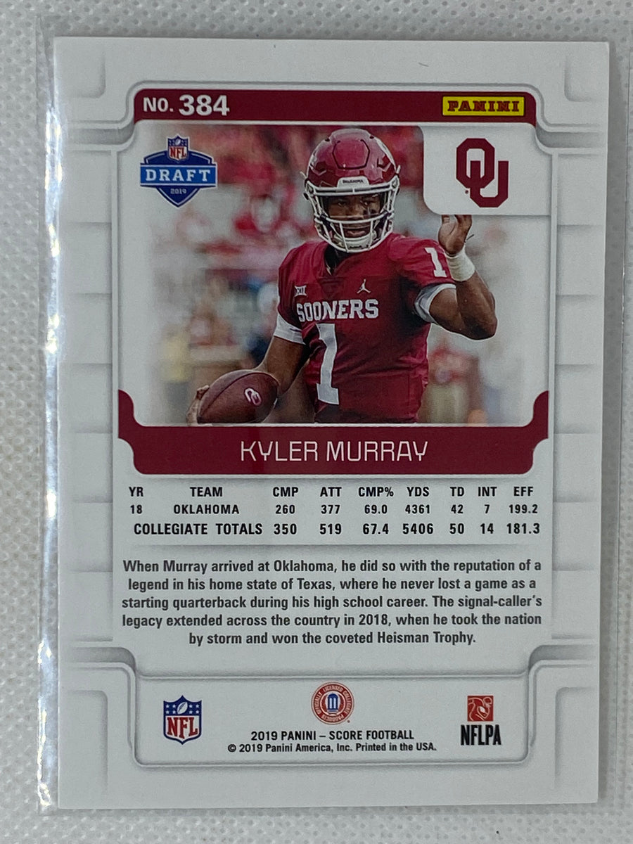 Kyler Murray rookie card Panini Score NO. 384