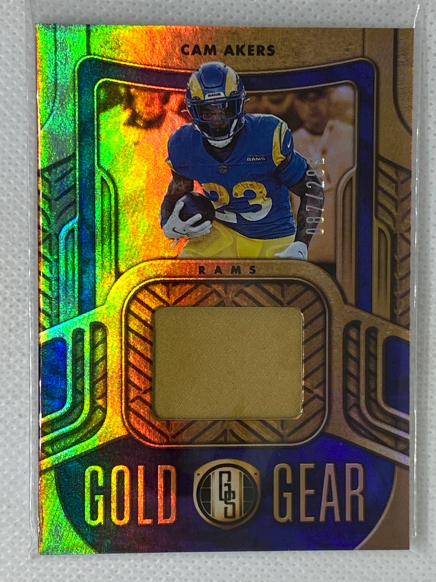 2022 Panini Gold Standard Cam Akers Gold Plated Jersey Relic #188