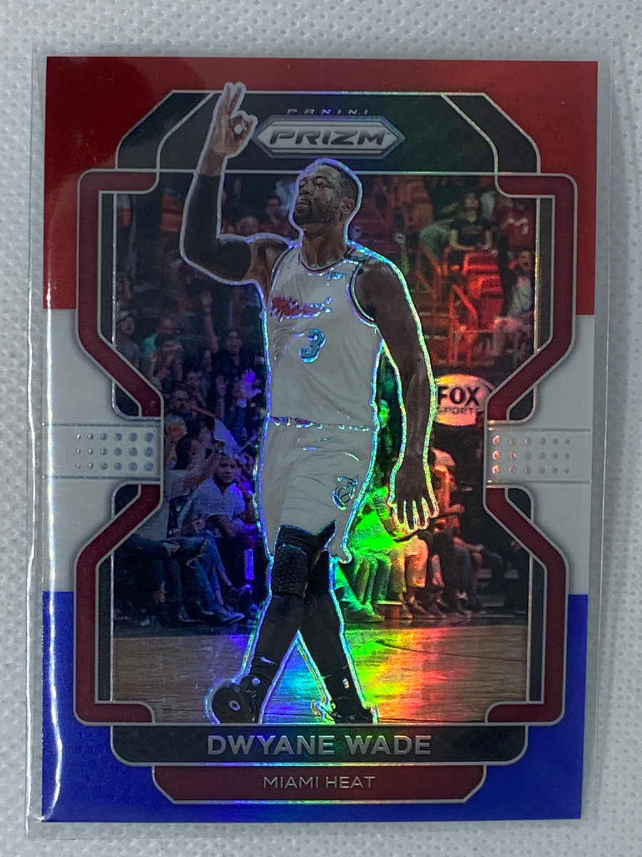 2021-22 Panini Prizm Red White Blue Dwayne Wade #269 Miami Heat