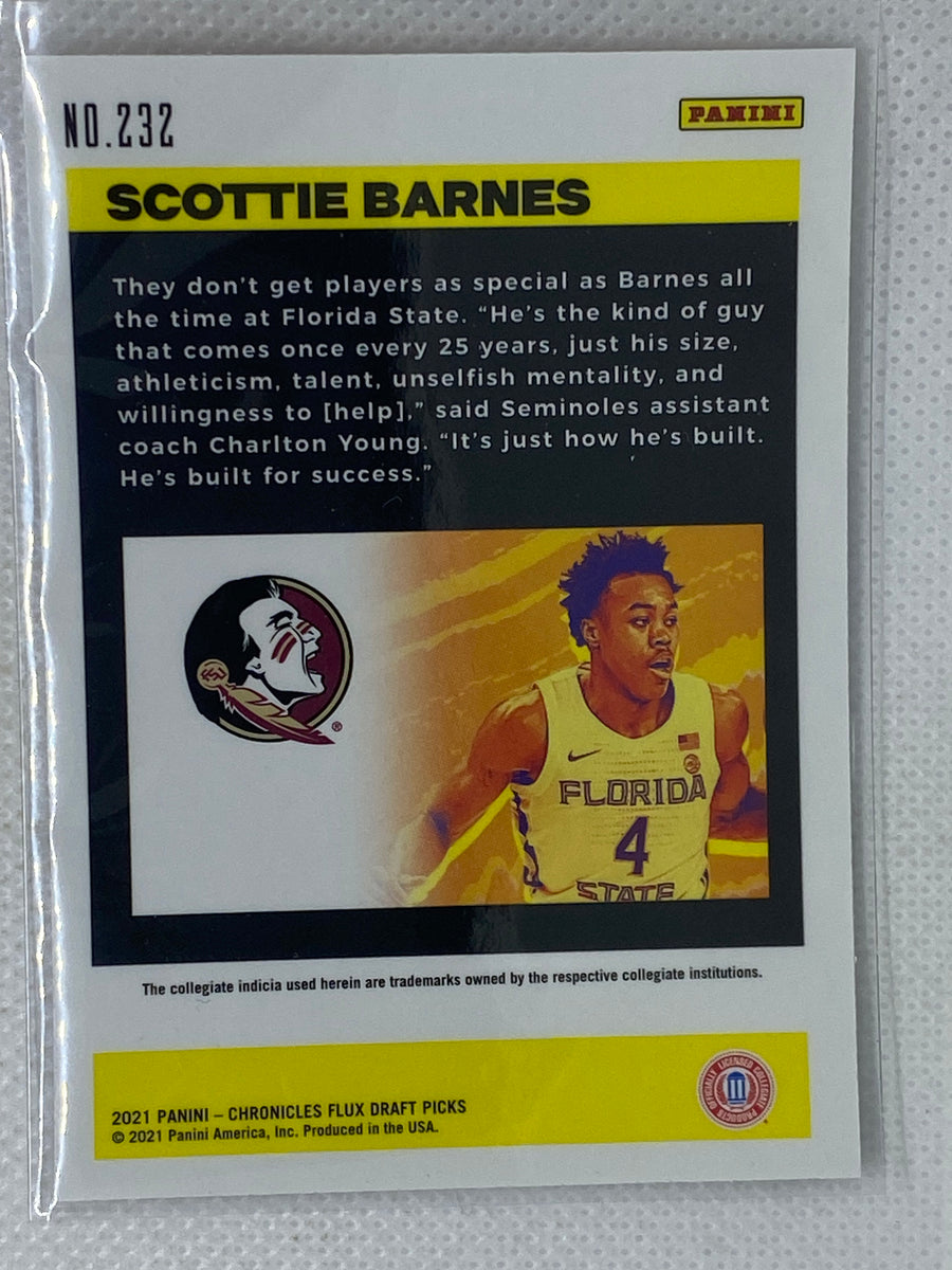 Scottie Barnes 2021 Panini Chronicles Hoops Draft Picks #57 Card