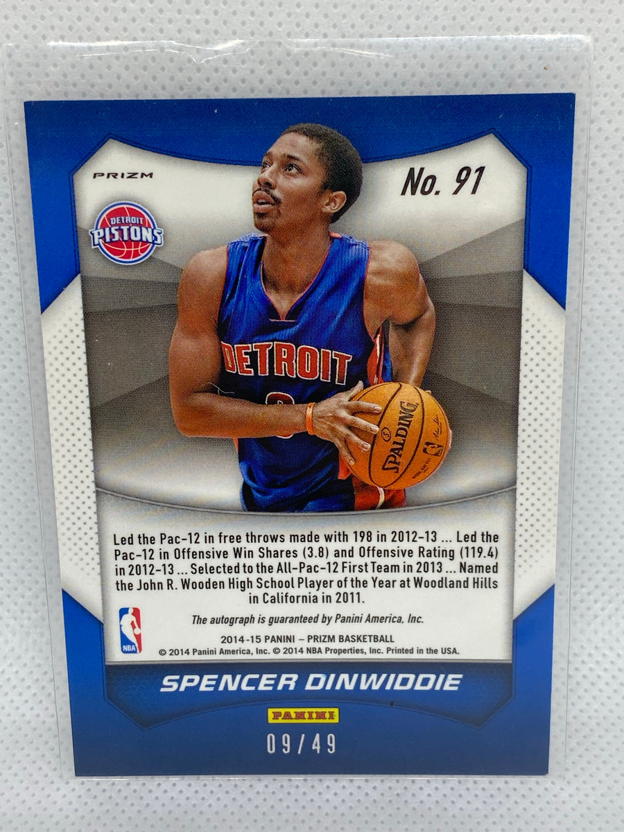 2014-15 Panini Prizm Spencer Dinwiddie Purple Pulsar Prizm #91