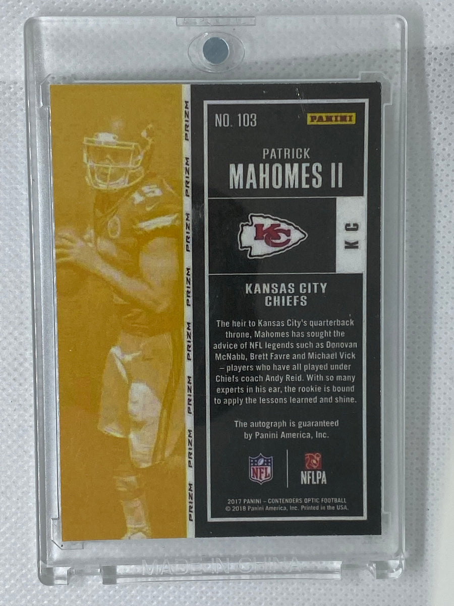 2017 Panini Contenders Patrick Mahomes II Rookie Ticket Jersey #SW-3