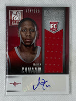 2013-14 Elite Essentials Materials Signatures /599 Isaiah Canaan Rookie Auto Houston Rockets