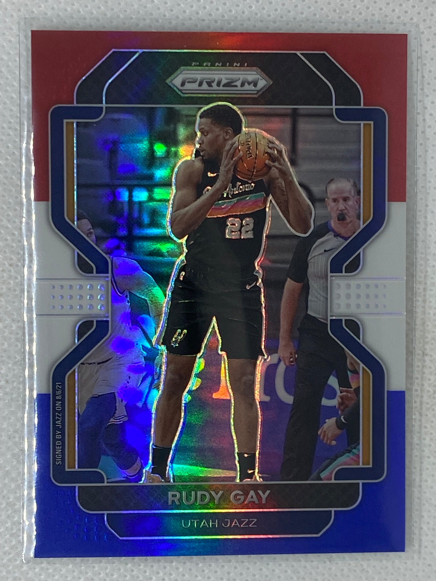 2021-22 Panini Prizm Red White & Blue Rudy Gay #241 Utah Jazz