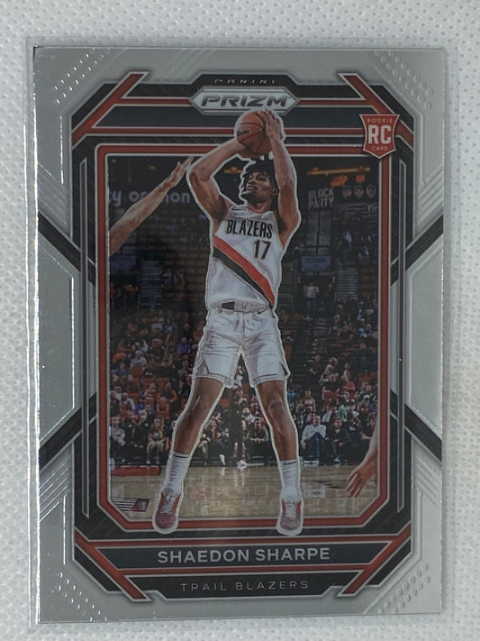 2022-23 Panini Prizm Base Rookie Shaedon Sharpe #250 Portland Trailblazers