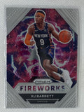 2020-21 Panini Prizm Fireworks #25 RJ Barrett New York Knicks