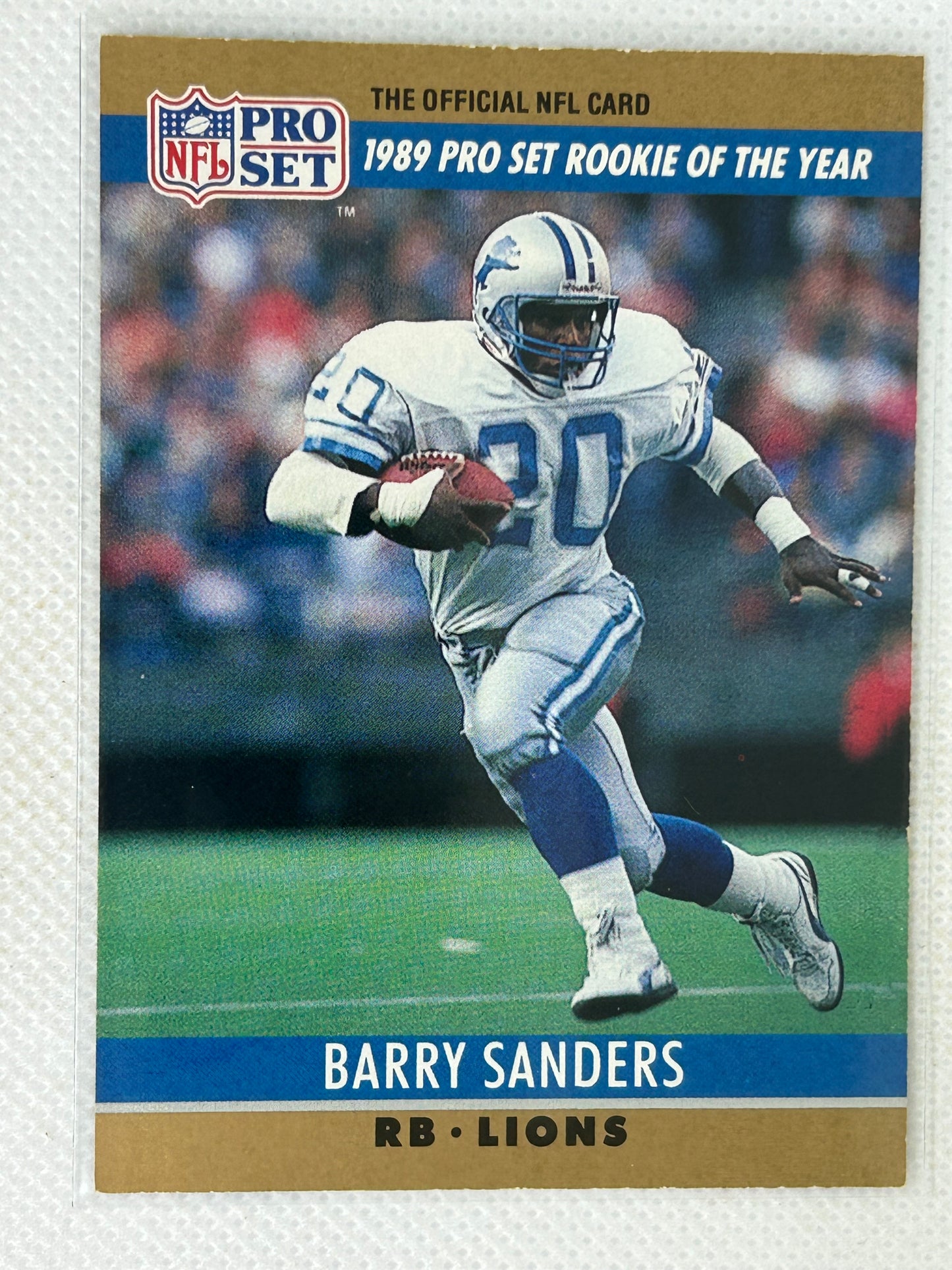 1990 Pro Set Barry Sanders Rookie of The Year Detroit Lions #1