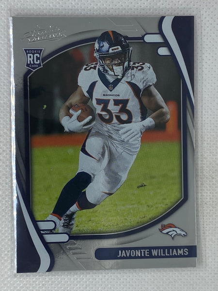 2022 Panini Absolute Football Rookie Javonte Williams #115 Denver Broncos