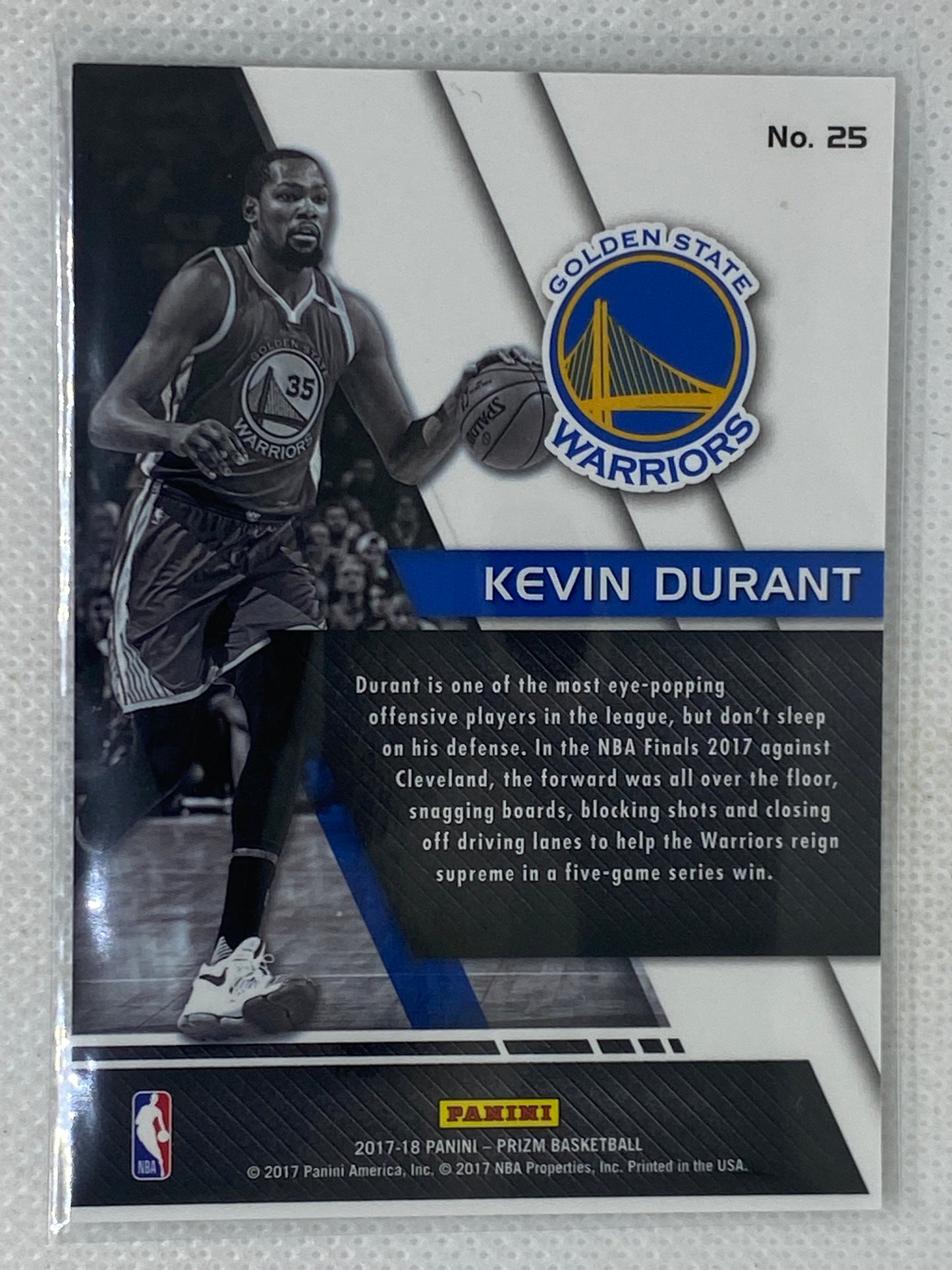 2017-18 Panini Prizm Fundamentals Kevin Durant #25 Golden State Warriors