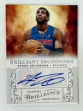 2012-13 Panini Brilliance Brilliant Beginnings Rookie Autograph Andre Drummond #3 Detroit Pistons