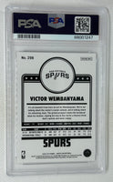 2023-24 Panini Hoops Basketball #298 Victor Wembanyama PSA 10 Tribute Rookie San Antonio Spurs