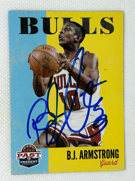 2012-13 Panini Past & Present #177 B.J Armstrong Chicago Bulls Signed Card