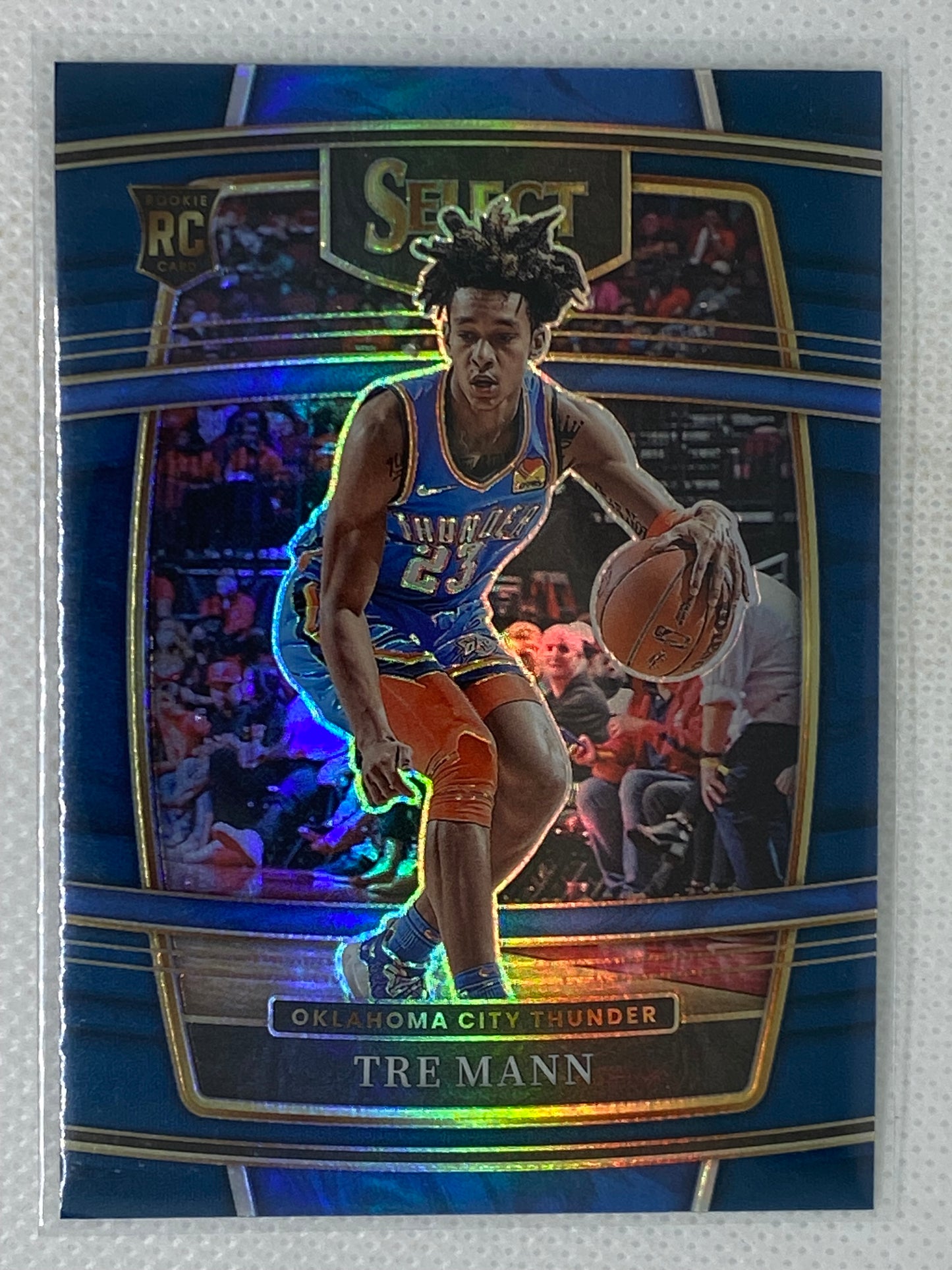 2021-22 Panini Select Concourse Tre Mann Retail Blue Silver Prizm RC #36