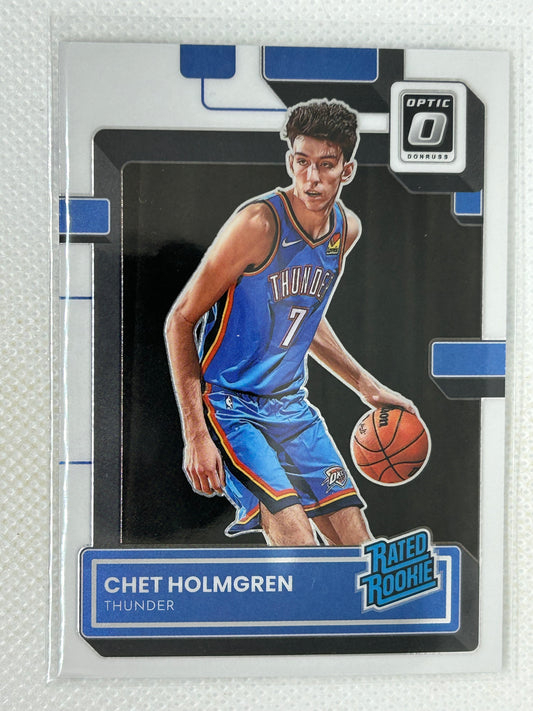 2022-23 Panini Optic Rated Rookie Card Chet Holmgren #208 Oklahoma City Thunder