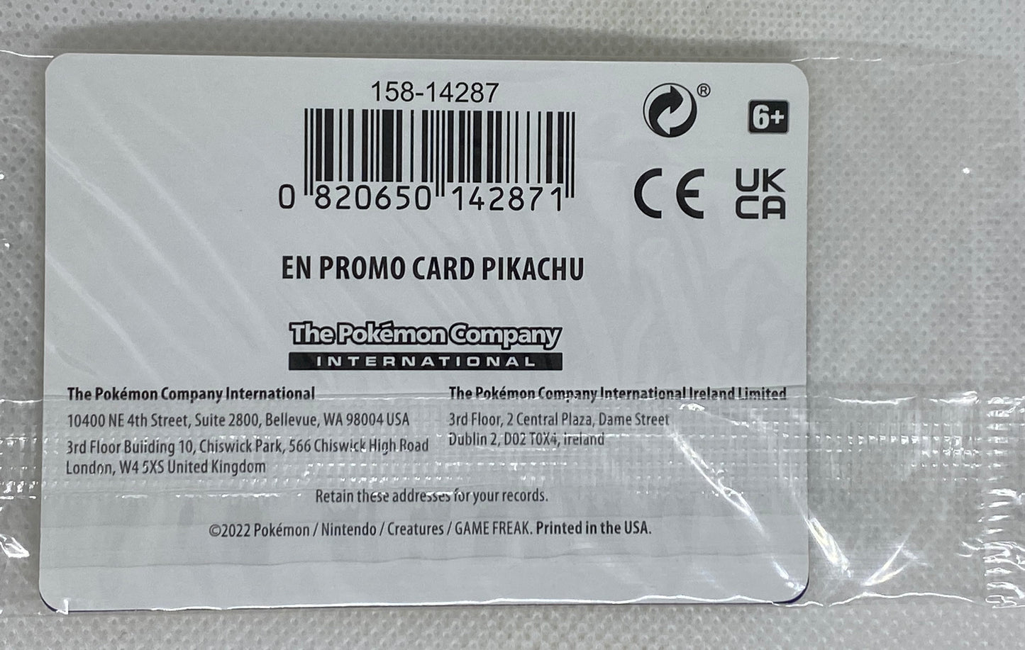 Pokemon GO TCG Pikachu 028/078 Store Promotional Sealed