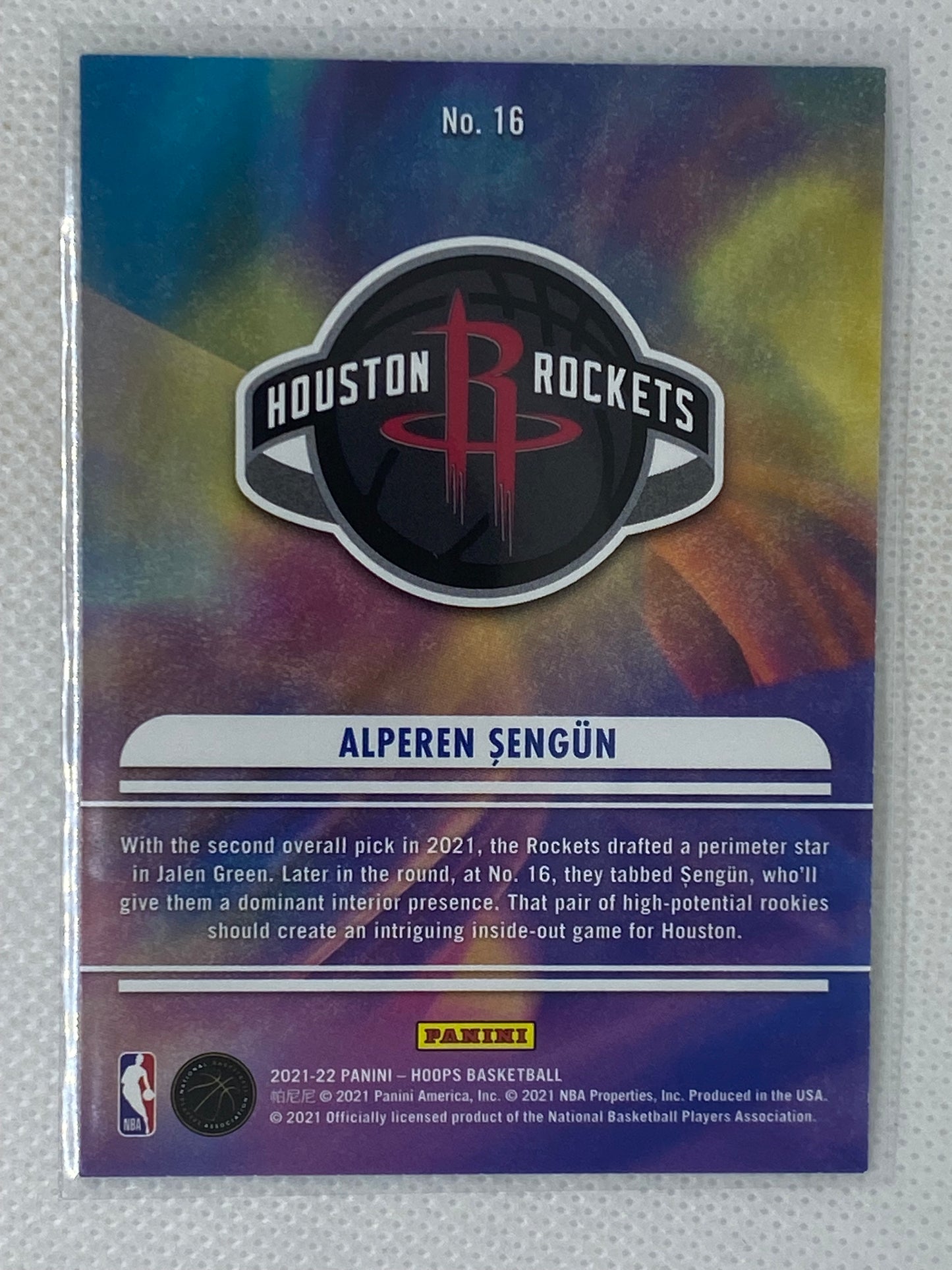 2021-22 Panini NBA Hoops We Got Next Alperen Sengun #16 Rookie