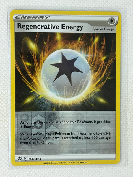 Pokemon Regenerative Energy Reverse Holo 168/195 Silver Tempest