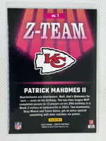 2023 Panini Zenith Z-Team #1 Patrick Mahomes Kansas City Chiefs