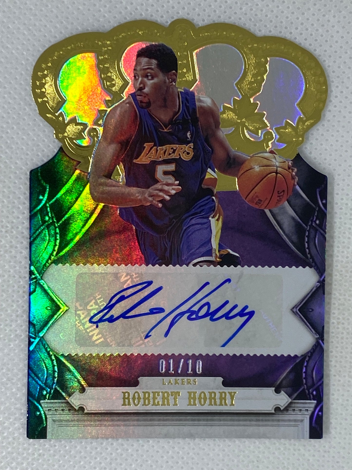 2020-21 Panini Crown Royale Crown Auto /10 Robert Horry #CA-RHY Los Angeles Lakers