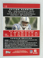 2007 Bowman Football Card #12 Peyton Manning Indianapolis Colts