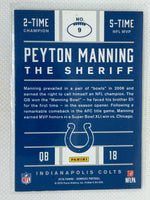 2016 Panini Donruss Peyton Manning The Sheriff Tribute #9 Indianapolis Colts