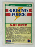 1990 Score 325 Barry Sanders Ground Force (5 of 12) Detroit Lions