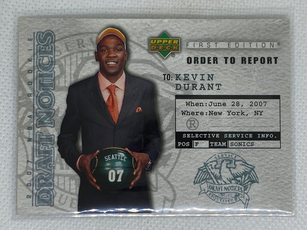 2007-08 Upper Deck First Edition Draft Notices Rookie Kevin Durant #DN2