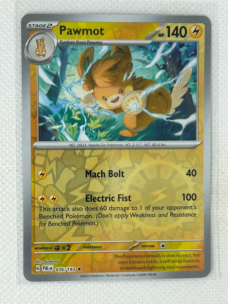 Pawmot 76/193 Reverse Holo Paldea Evolved Pokemon Card