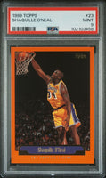 1999 Topps Orange Border Shaquille O'Neal #23 Los Angeles Lakers PSA 9