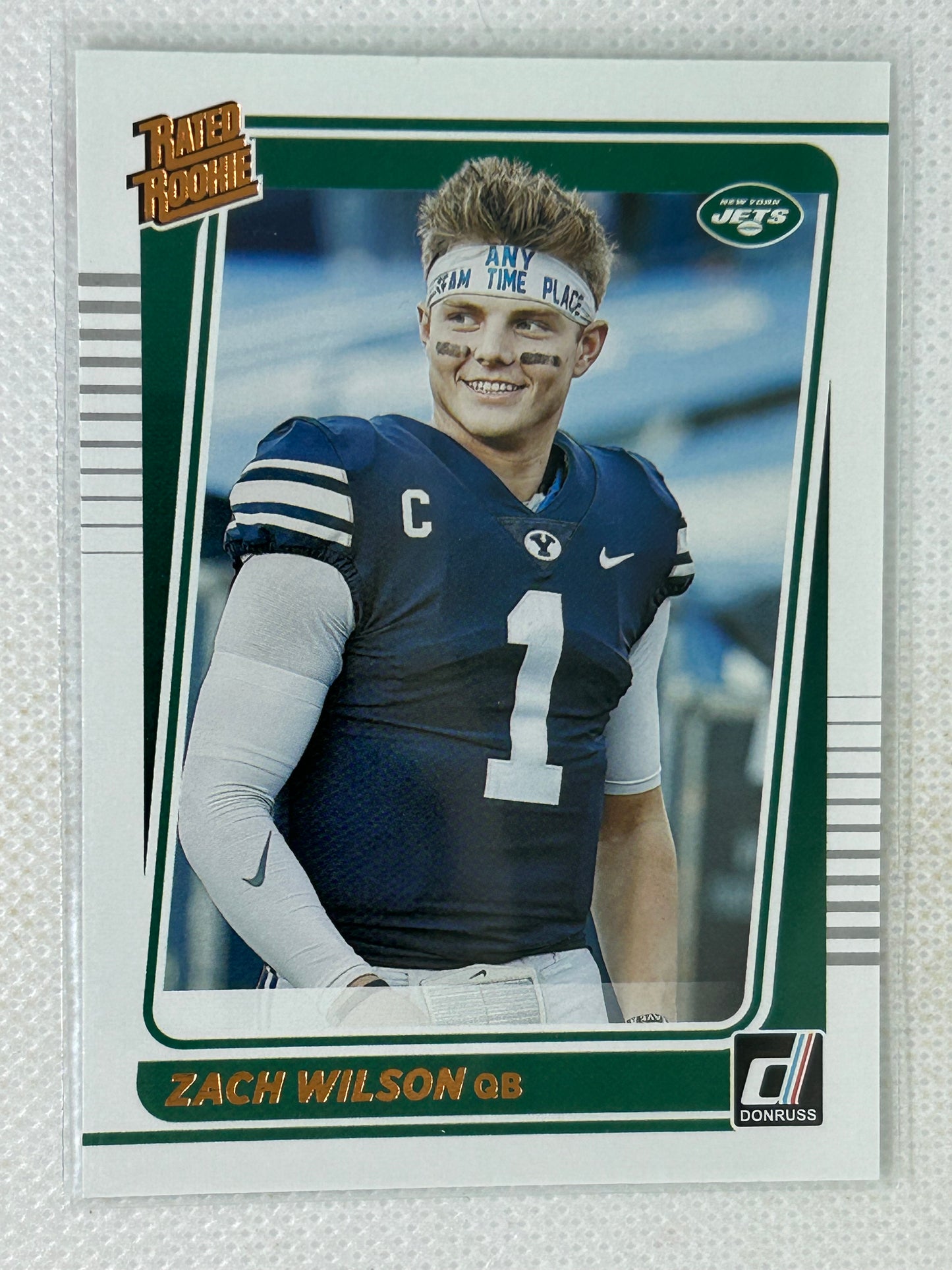 2021 Panini Donruss #252 Zach Wilson Portrait Canvas Rated Rookie New York Jets