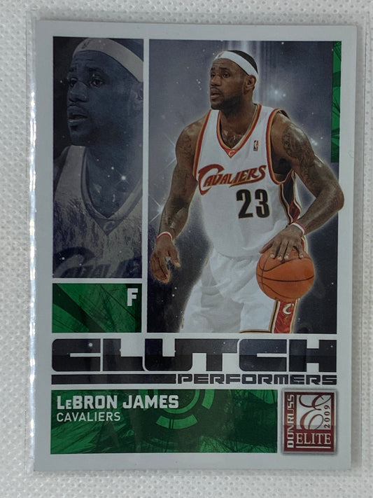 2009-10 Donruss Elite Clutch Performers Lebron James Card #2 Cleveland Cavaliers