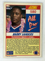 1990 Score Barry Sanders Football Card #580 Detroit Lions