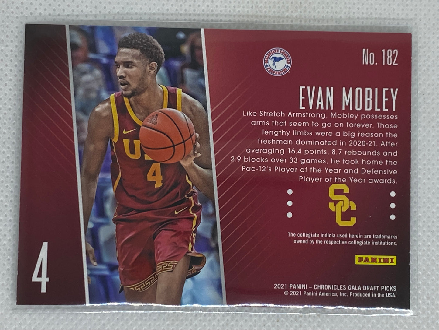 2021 Panini Chronicles Draft Picks Gala Rookies Evan Mobley #182