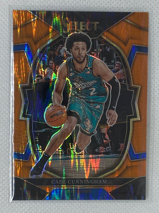 2022-23 Select Cade Cunningham Concourse Orange Flash Prizm #18 Detroit Pistons