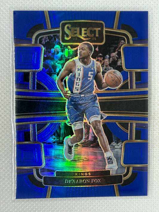 2023-24 Panini Select Blue Silver #49 De'Aaron Fox Sacramento Kings