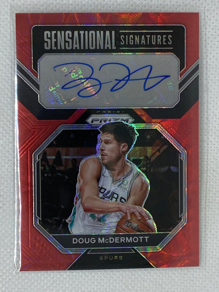 2022-23 Panini Prizm Sensational Signatures Red Circles Choice Autograph Doug McDermott #SS-DT San Antonio Spurs