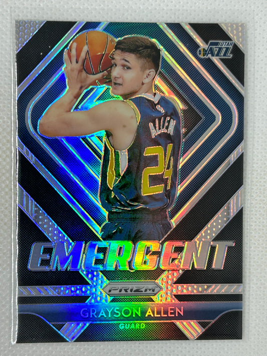 2018-19 Panini Prizm Emergent Silver Grayson Allen Rookie #21 Utah Jazz