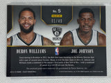 2014-15 Panini Select Double Team Jerseys Bronze /49 Joe Johnson Deron Williams #5