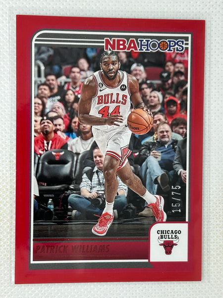 2023-24 Panini Hoops Red #99 /75 Patrick Williams Chicago Bulls Color Match