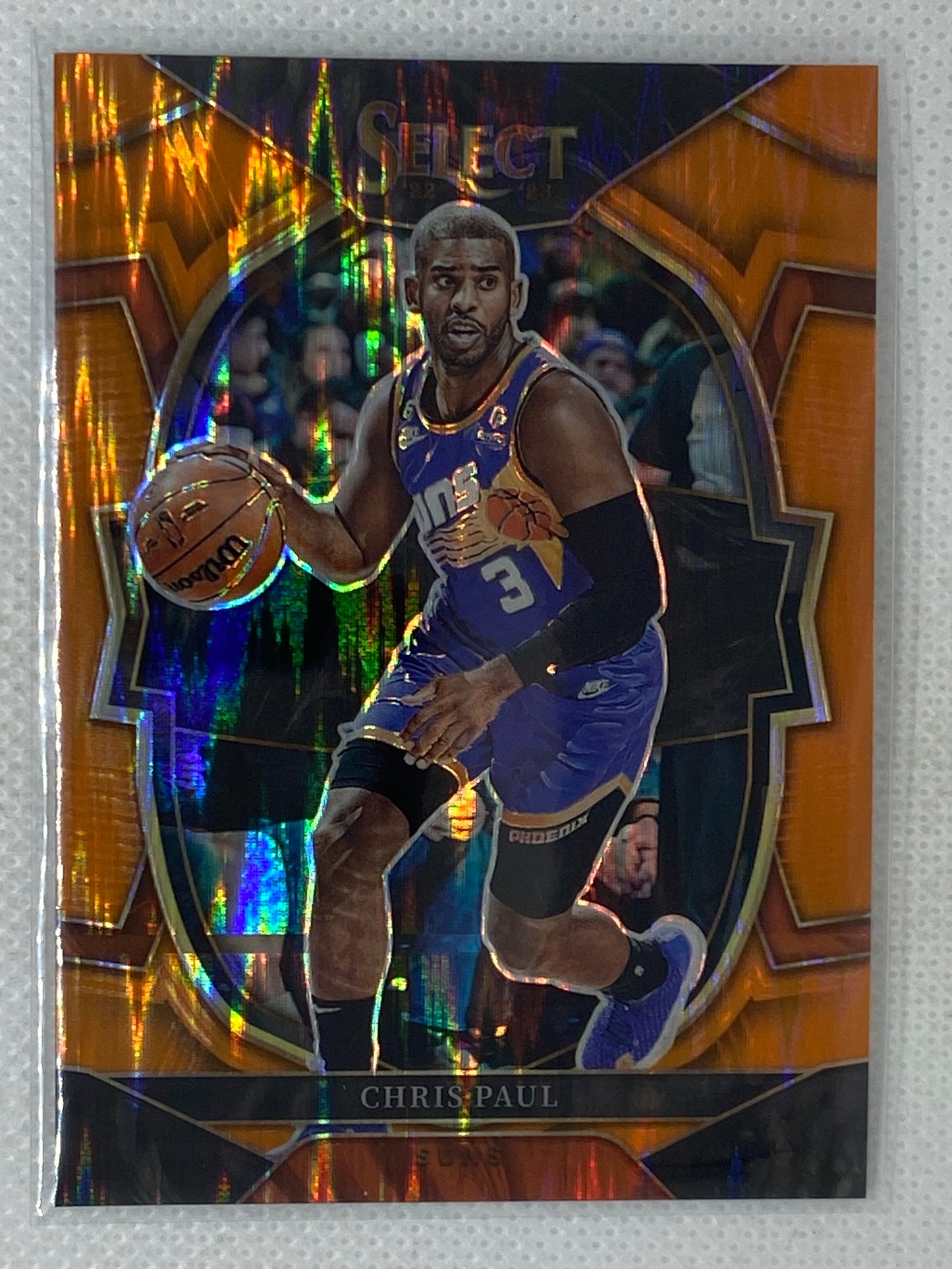 2022-23 Panini Select Chris Paul Orange Flash Prizm Concourse #50 Phoenix Suns