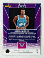 2023-24 Panini Contenders Lottery Ticket Purple Brandon Miller #2 Charlotte Hornets