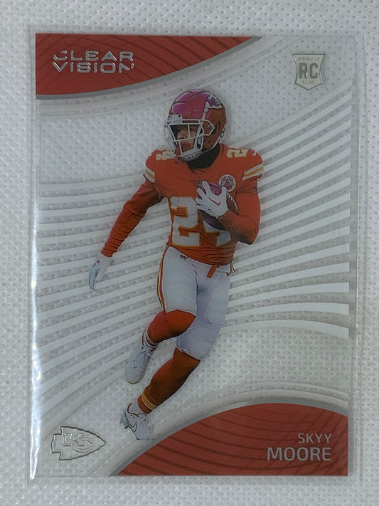 2022 Panini Chronicles Clear Vision Rookies #CVR-21 Skyy Moore Kansas City Chiefs