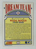 1990 Score Dream Team #683 Wade Boggs Signed Card Boston Red Sox