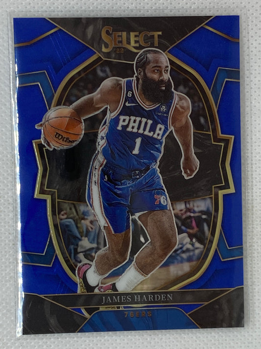 2022-23 Panini Select Blue James Harden #25 Philadelphia 76ers