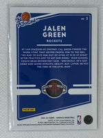 2021-22 Donruss Jalen Green The Rookies RC #2 Insert Houston Rockets