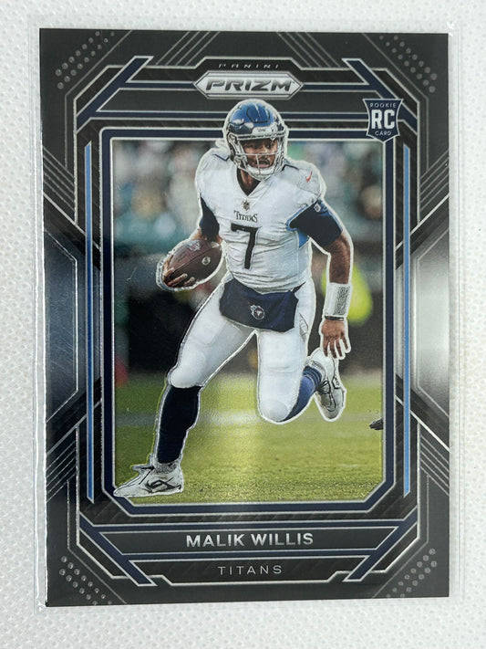 2022 Chronicles Prizm Black Malik Willis Prizm Rookie #PB7 Tennessee Titans