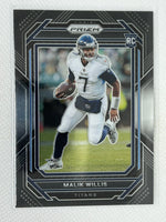 2022 Chronicles Prizm Black Malik Willis Prizm Rookie #PB7 Tennessee Titans