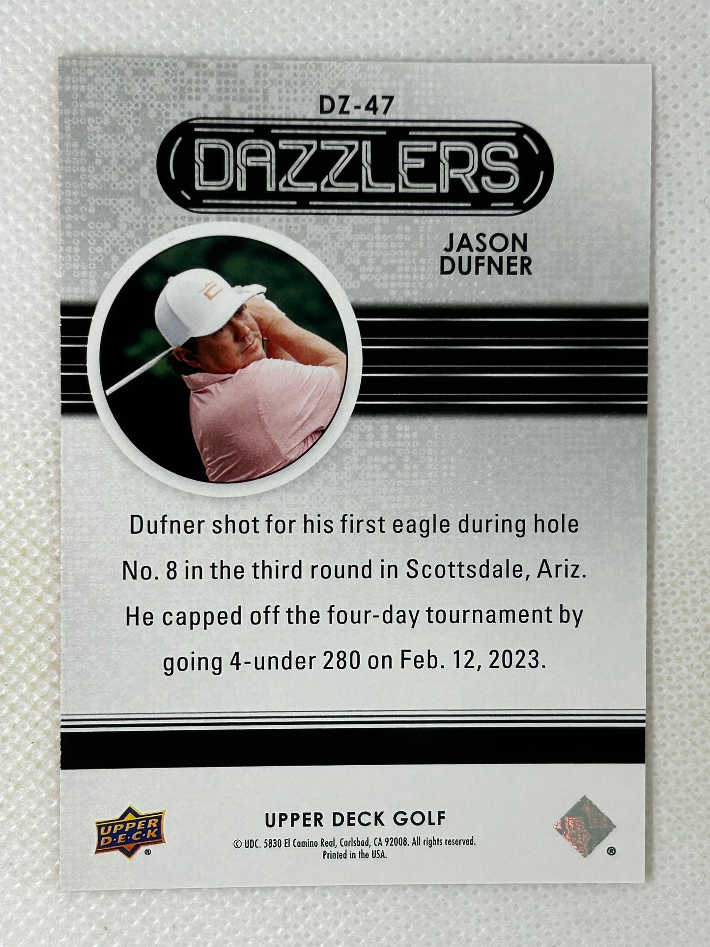 2024 Upper Deck Golf Dazzlers #DZ-47 Jason Dufner Signed Card